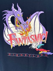 Vintage Disney Mickey Sorcerer Fantasmic Dragon Tee, Size Large, Single Stitch,
