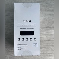 Alfani Men’s 4-Pk. V-Neck Regular-Fit Black Cotton Undershirts Size Medium