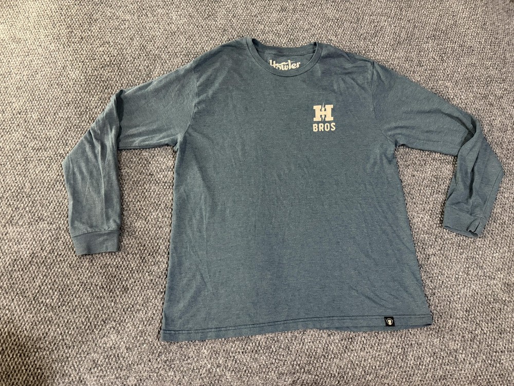 Howler Bros Shirt Mens Large Blue Heed The Call Graphic Logo Long Sleeve T-Shirt