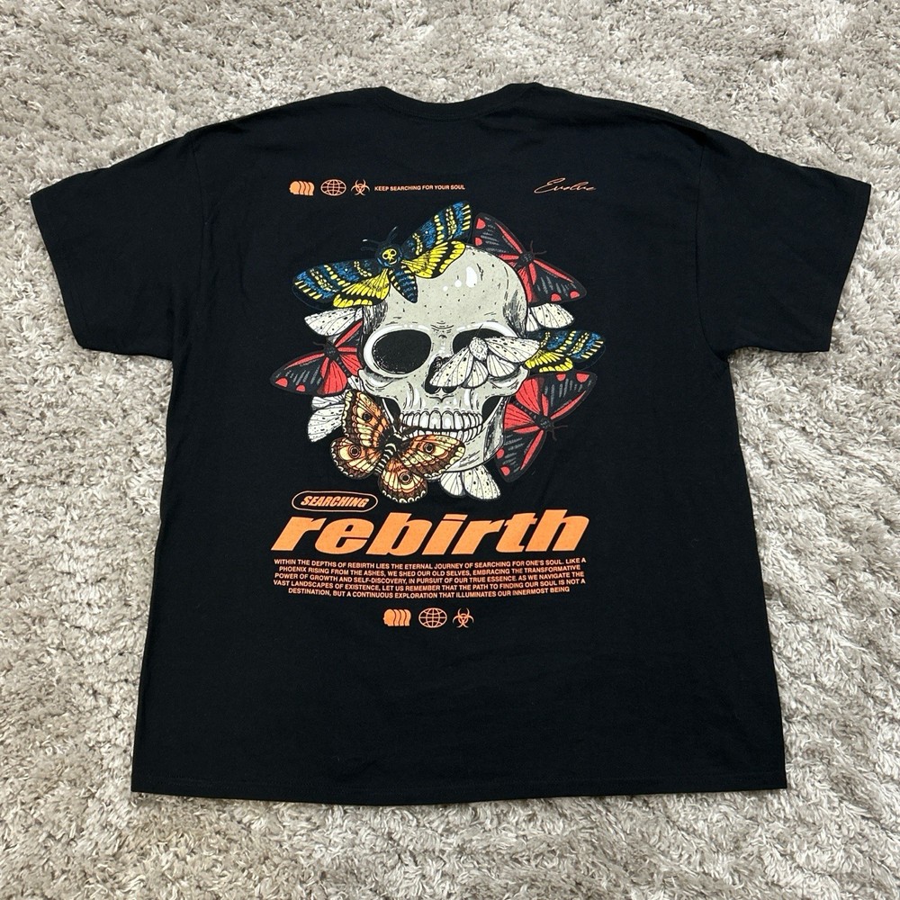 Pacsun Evolve Searching Rebirth Black Large T Shirt