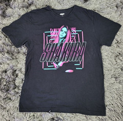 Shakira Shirt Mens Large Black Pink Pop Music Concert Spell Out Logo Old Navy