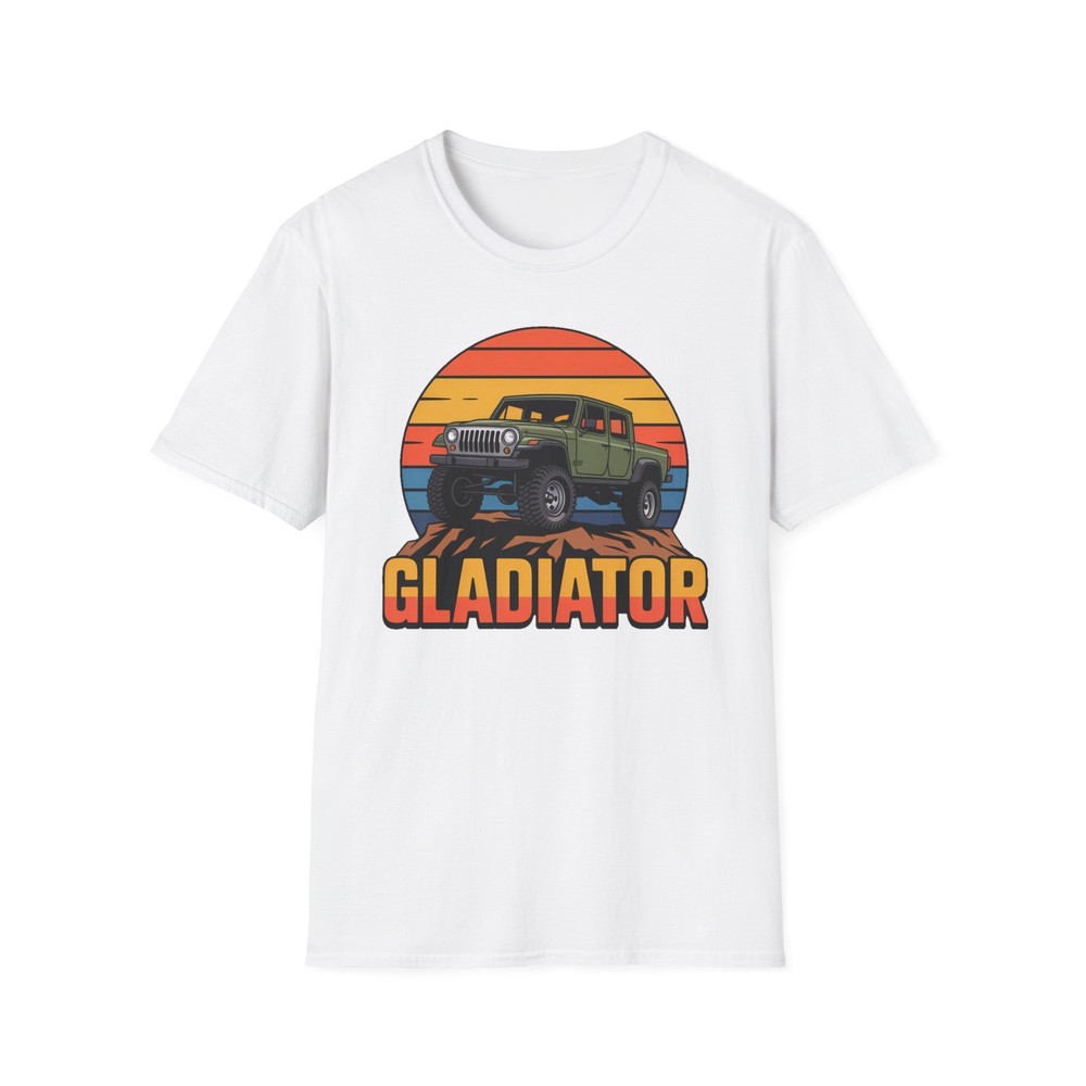 Gladiator Off Road T-Shirt Vintage Sunset SUV Graphic