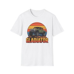 Gladiator Off Road T-Shirt Vintage Sunset SUV Graphic