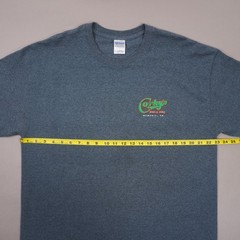 Corky’s Ribs & BBQ Memphis Tennessee T Shirt Mens XL Blue Heather 50/50