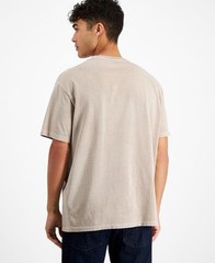 AX Armani Exchange Men’s Embroidered Outlined Logo T-Shirt Beige-Small