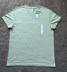 Goodfellow & Co Men’s L Standard Fit Crew Neck Short Sleeve Green Stripe Tee