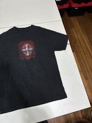 Hot Leather Celtic Cross T Shirt Large Black Gothic Biker West Coast Chopper VTG