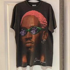 Remake Dennis Rodman Big Face Graphic Classic Black Tshirt All Size S-5XL