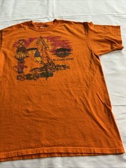 St. Croix T-Shirt VTG Fits Adult SZ Large Orange Sailboat Ocean Cotton Tee