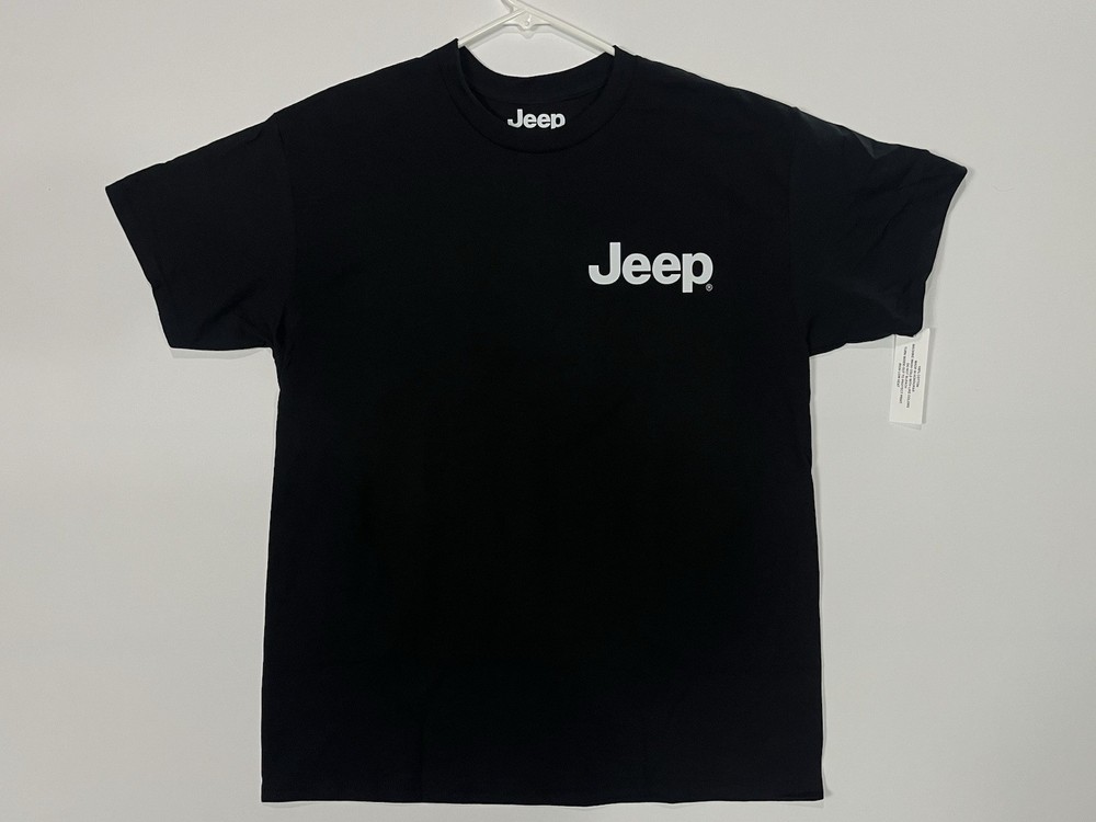 JEEP LOGO BLACK T-SHIRT (Adult Size Large) Wrangler/Gladiator Truck Emblem Tee