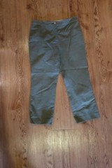 WOMENS MICHAEL KORS OLIVE GREEN CROPPED PANTS 4 *