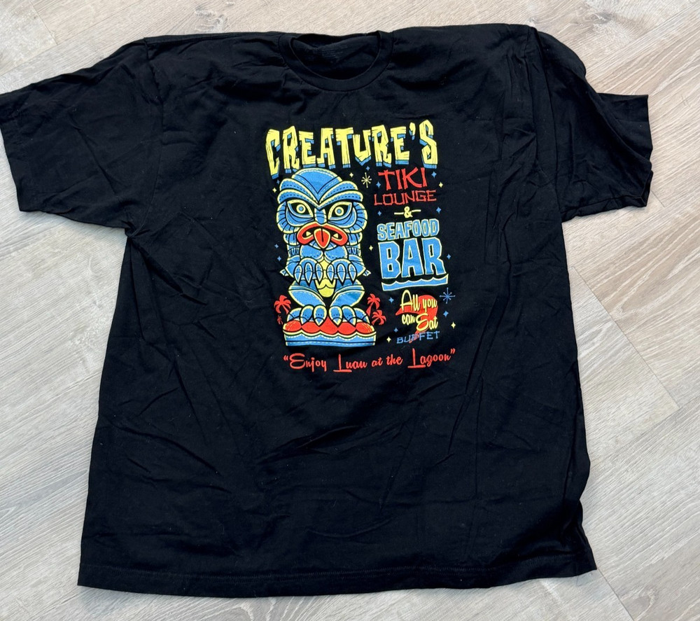 Tee Villain 2 XXL T-Shirt Creature from the Black Lagoon Tiki Used Black Shirt