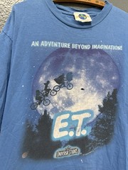 Vintage 90’s Universal Studios ET Blue Cotton Men’s Tee Shirt Size Large