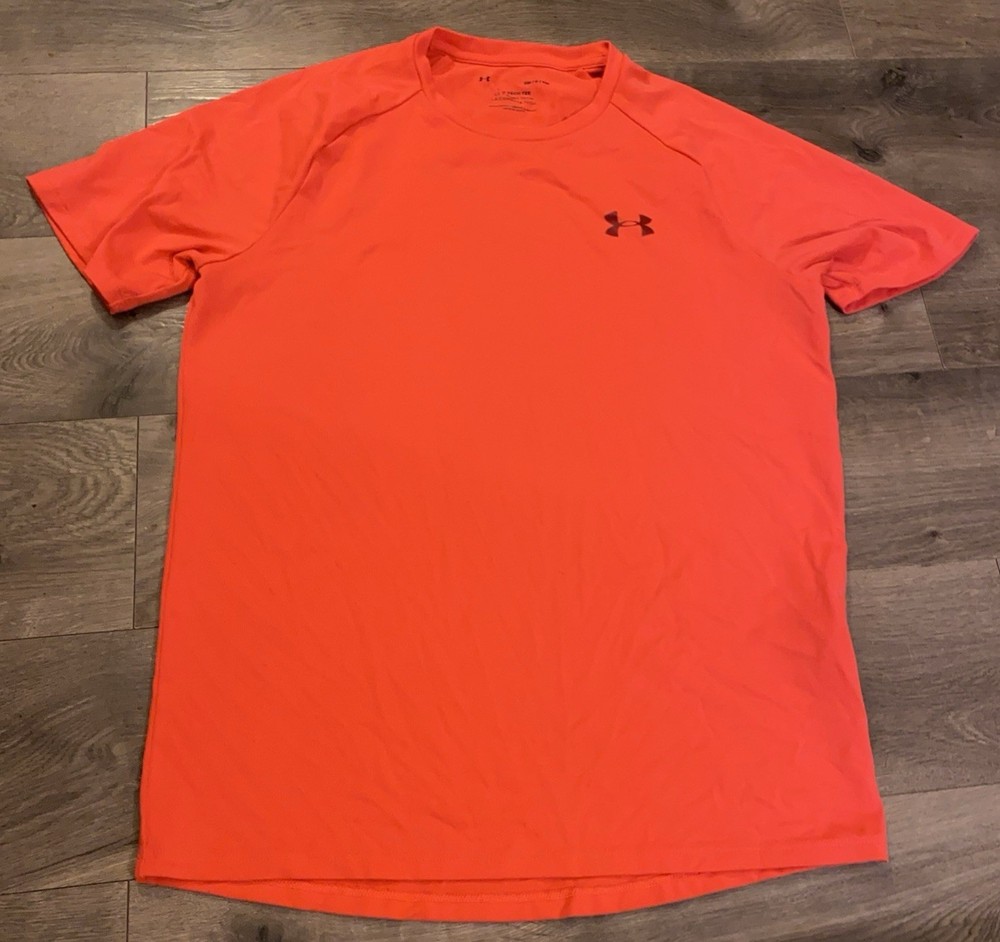 Under Armour Orange 1326413 Men’s UA The Tech Tee 2.0 SS T-Shirt SZ S P2p 18.5”