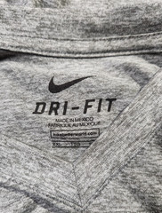 Nike Dri-Fit T-Shirt Men Athletic Workout Gym Boxing Tee Gray Size XXL