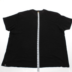 Rag & Bone NWT Classic Short Sleeve Henley T-Shirt Size XXL in Jet Black Cotton