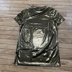 ASOS Shiny Gold Shirt Adult S Metallic Bright Shiny Disco 1970s NY Club Scene