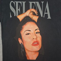 Selena Official Merchandise Mens Black Graphic Portrait T-Shirt Size Medium 2022