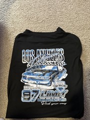 LosAngeles Racing Shirt Black and Blue Size Large