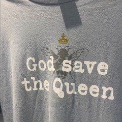 God Save The Queen Graphic Tee – Light Blue XL 48 chest 39 length 5139