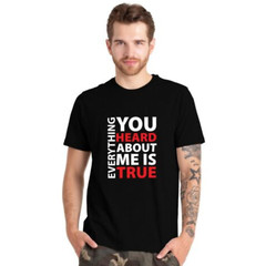 New Mens Printed T Shirts Short Sleeve Crew Neck 100% Cotton Tees Casual Top