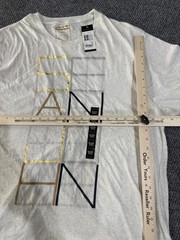 Sean John Shirt Mens 3XL White Vertical Foil Logo Graphic Tee T-Shirt Streetwear