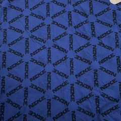 Nike T-Shirt Men Large Blue Short Sleeve Monogram Print Workout DJ5250-480 EUC