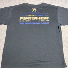 Spartan Race Craft Super 10K Finsher T Shirt Mens XL Black