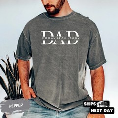 Custom Personalized Dad With Kids Names Birthday Gift Shirt