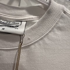 Mens MITCHELL & NESS Oversized Heavyweight Pocket T-Shirt White Sz M