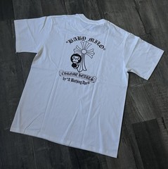 A Bathing Ape Baby Milo Chrome Hearts White Double-Sided Graphic Tee L