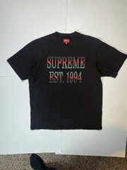 Supreme SS20 Gradient Spellout Logo Black Cotton Mesh T Shirt Jersey Medium