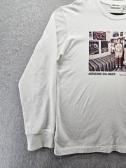 Helmut Lang Shirt Mens XL White Adrienne Salinger Photo Graphic Long Sleeve Tee