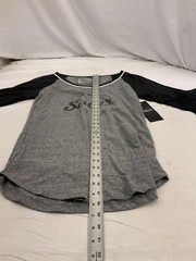 Sauce Hockey Shirt L Gray 1/2 Sleeve Poly Cotton Rayon Made USA NWT YGI O2-333
