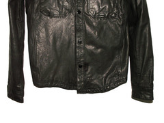 Men’s All Saints SECTION LEATHER SHIRT jacket overshirt M (ref70) £149.99!!!!!