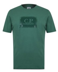 Men’s Cp Company 30/1 Block Logo T-shirt First Spruce Size Medium #W10
