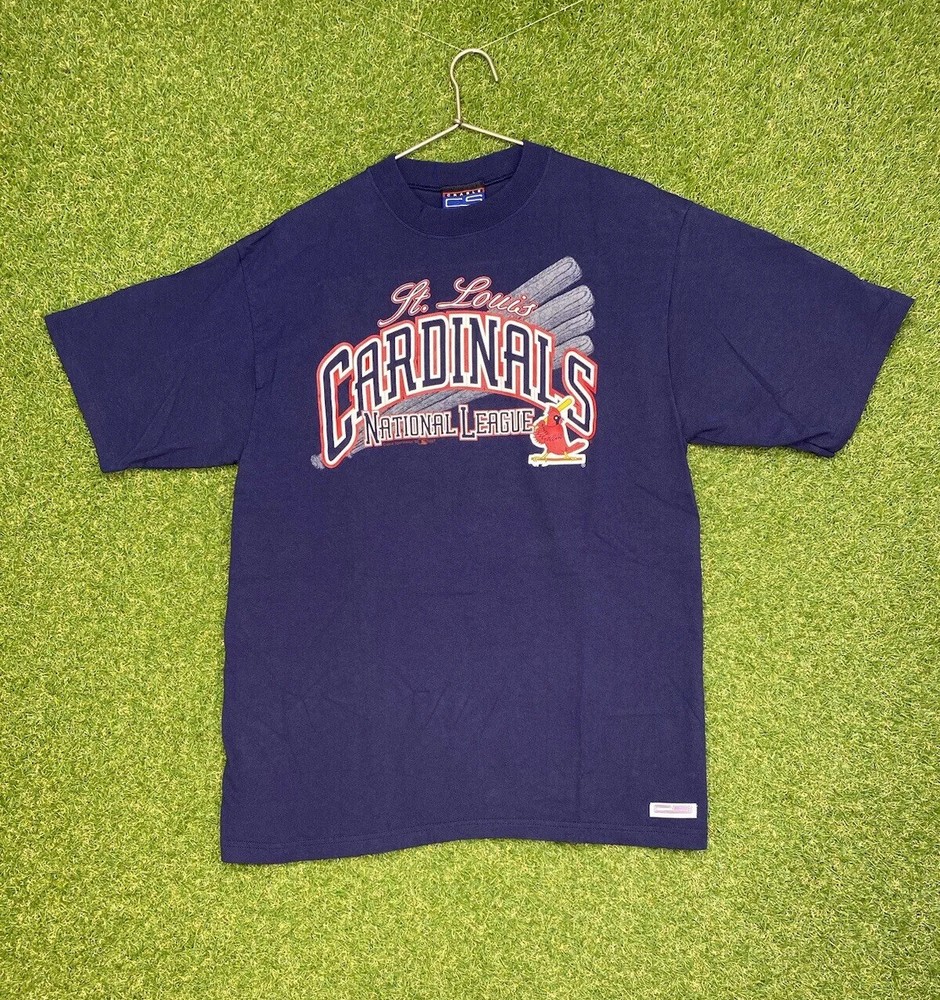 Vintage St. Saint Louis Cardinals Shirt Mens Medium Single Stitch Sportswear 90s