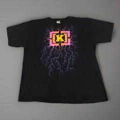 Vintage Krew Kr3w Lightning Streetwear Skateboarding T Shirt Black Size 2XL Rare