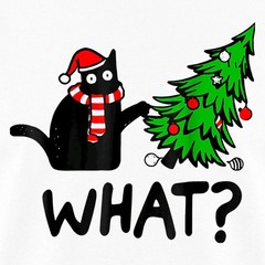 Funny Cat Christmas Tree What Men’s T-Shirt