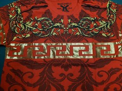 Men’s Bucheli Slim Fit Red Cotton/Lycra Stretch Fashion Tee Free Ship