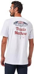 Travis Mathew Men’s T-shirt Always On Vacation Born on the fourth White Size L