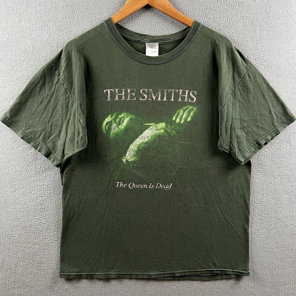 Vintage The Smiths Shirt Mens Large Green Faded The Queen Is Dead Morrissey Y2K