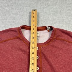 Tommy Bahama Shirt Mens XLT Red Long Sleeve Henley Contrasting Trim Button