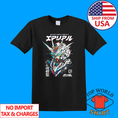 Gundam Aerial Rebuild Men’s Black Size S to 5XL