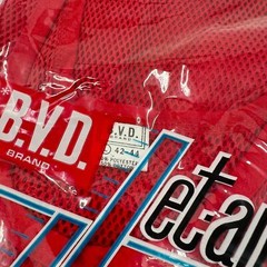 RARE Vintage NOS 1969 BVD Jet-Aire Men’s Mesh A-Shirt Underwear Red Large