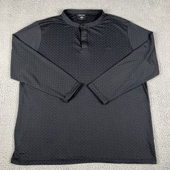 Etihad Airways Giorgio Armani Shirt M/L First Class Long Sleeve Henley Geometric