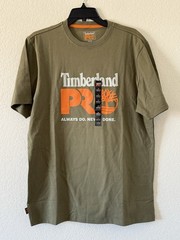 Men’s Timberland PRO Core Logo T-Shirt Athletic Fit Green NWT Men’s Size Medium