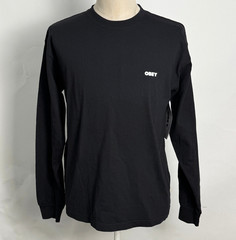 Obey Men’s LS T-Shirt Bold 3 Jet Black Size M NWT Shepard Fairey
