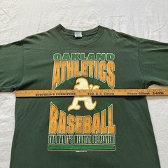 Vintage 90s Oakland Athletics Starter Tshirt Green Size XL MLB Made In USA