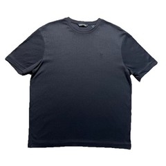 Vintage Pierre Cardin T Shirt Mens M Black Ribbed Minimal Designer